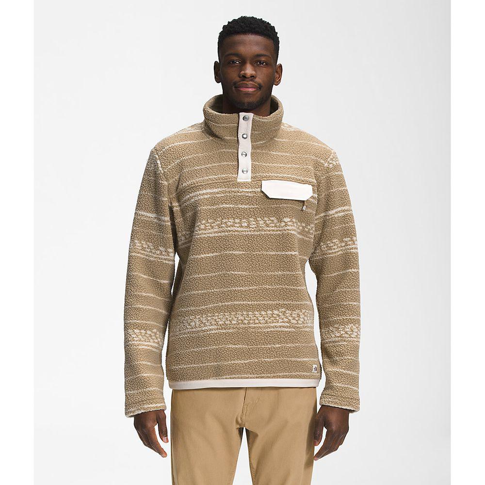 The North Face Printed Cragmont ¼ Snap Ανδρικα Pullover - Χακί (ENQW53697)